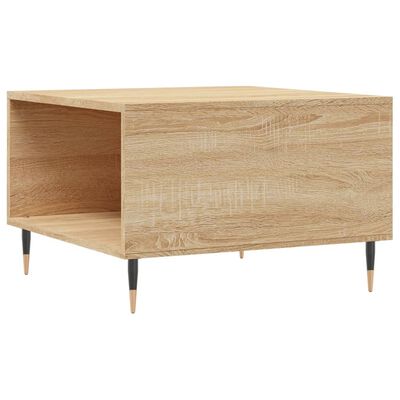 vidaXL Mesa de centro madera contrachapada roble Sonoma 55x55x36,5 cm