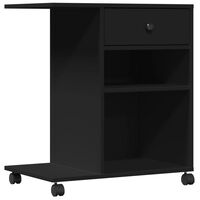 vidaXL Soporte para impresora con ruedas negro 60x40x68,5 cm