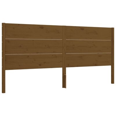 vidaXL Estructura cama y cabecero madera maciza marrón miel 200x200 cm