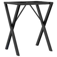 vidaXL Patas de mesa de comedor estructura X hierro fundido 60x50x73cm