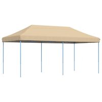 vidaXL Tienda de fiesta plegable Pop-Up beige 580x292x315 cm