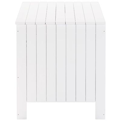 vidaXL Caja de almacenaje y tapa RANA madera maciza blanca 100x49x54cm