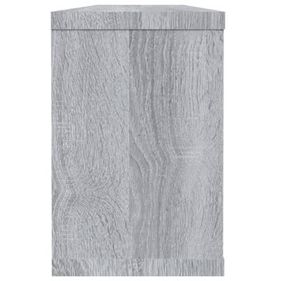 vidaXL Estantes cúbicos de pared 2 uds madera gris Sonoma 60x15x23 cm