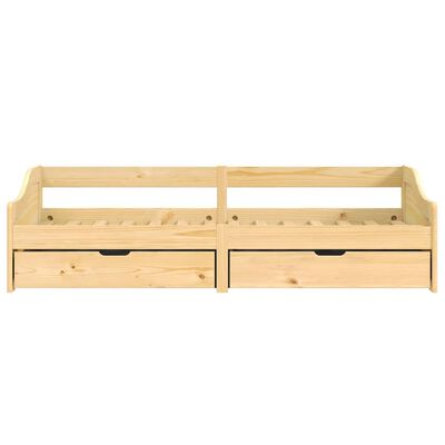 vidaXL Sofá cama con 2 cajones madera maciza pino IRUN 90x200cm