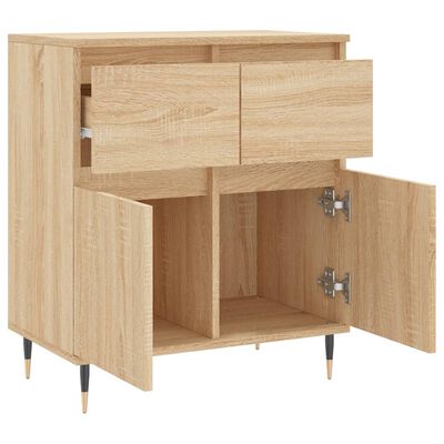 vidaXL Aparador de madera contrachapada roble Sonoma 60x35x70 cm