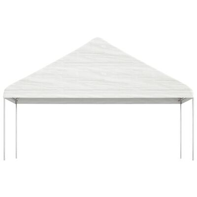 vidaXL Cenador con techo polietileno blanco 8,92x5,88x3,75 m