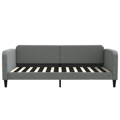 vidaXL Sofá cama con colchón tela gris oscuro 100x200 cm