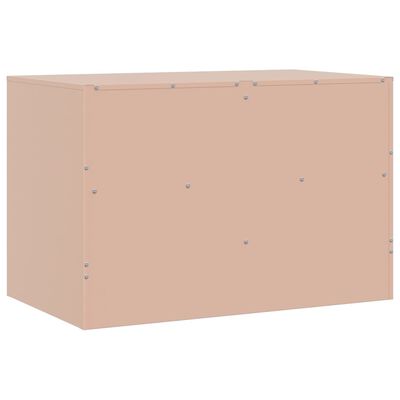 vidaXL Mueble para TV de acero rosa 67x39x44 cm