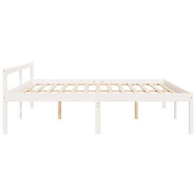 vidaXL Cama para personas mayores madera maciza pino blanca 200x200 cm