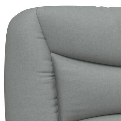 vidaXL Cabecero de cama acolchado tela gris claro 100 cm