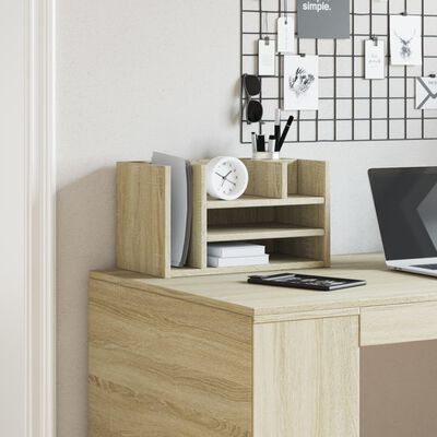 vidaXL Organizador escritorio madera color roble Sonoma 44,5x24x25 cm