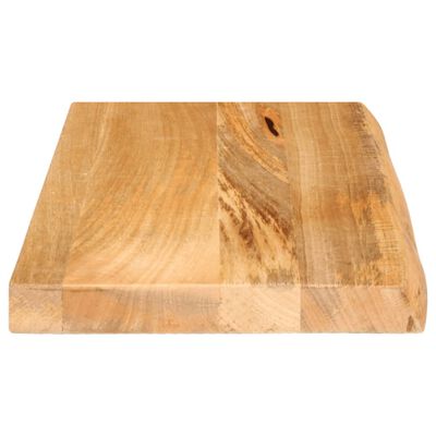 vidaXL Tablero de mesa borde natural madera maciza mango 60x40x3,8 cm