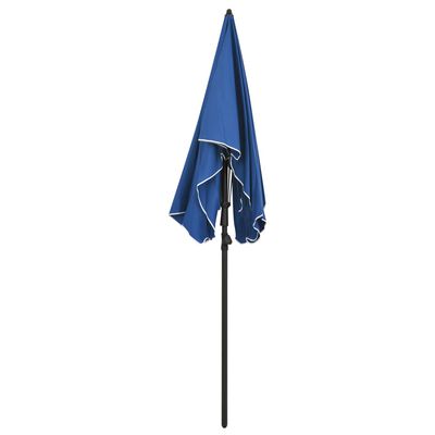 vidaXL Sombrilla de jardín con palo azul azure 200x130 cm