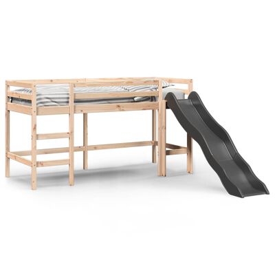 vidaXL Cama alta para niños sin colchón madera maciza pino 80x200 cm