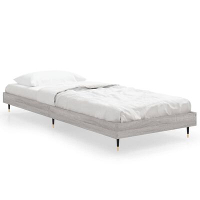 vidaXL Estructura de cama madera de ingeniería gris Sonoma 75x190 cm