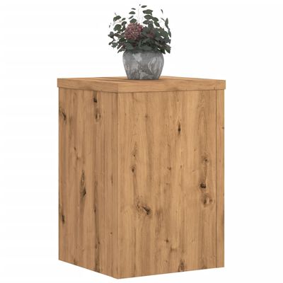 vidaXL Soportes de plantas 2 uds madera roble artisian 20x20x30 cm