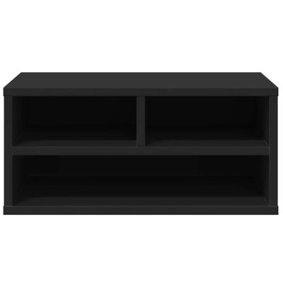 vidaXL Soporte de impresora madera ingeniería negro 49x40x22,5 cm