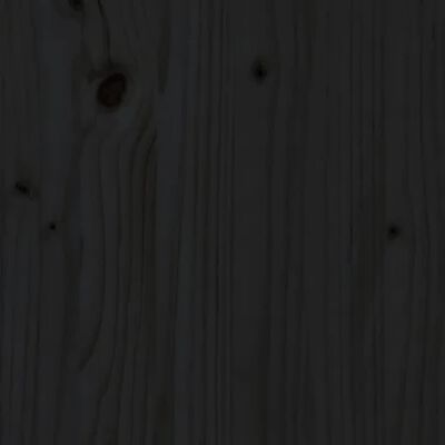 vidaXL Cama para perros madera maciza de pino negro 65,5x43x70 cm