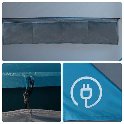 vidaXL Tienda de campaña túnel para 4 personas impermeable azul