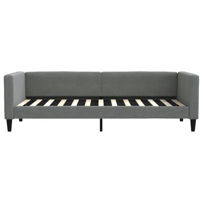 vidaXL Sofá cama con colchón tela gris oscuro 80x200 cm