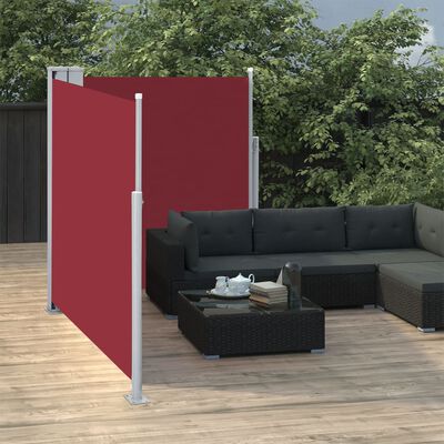 vidaXL Toldo lateral retráctil rojo 140x600 cm