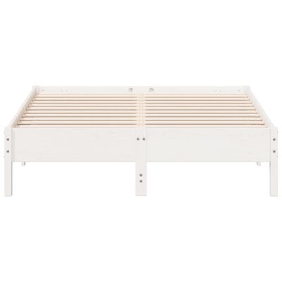 vidaXL Estructura de cama sin colchón madera de pino blanca 120x200 cm