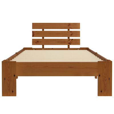 vidaXL Estructura cama sin colchón madera pino marrón miel 90x200 cm