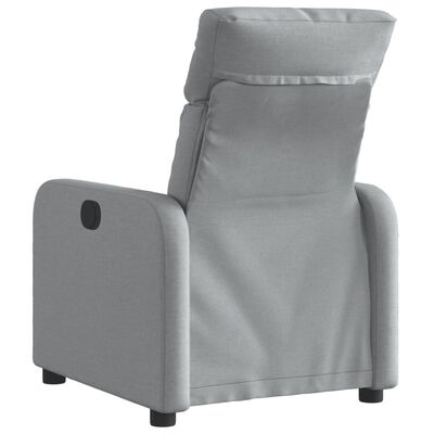 vidaXL Sillón reclinable eléctrico tela gris claro