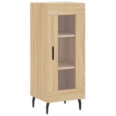 vidaXL Aparador madera contrachapada color roble Sonoma 34,5x34x90 cm