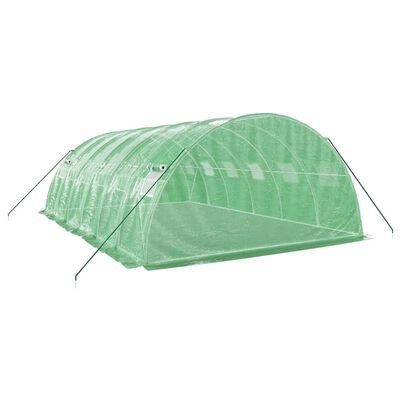 vidaXL Invernadero con estructura de acero verde 24 m² 6x4x2 m