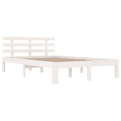 vidaXL Estructura de cama madera maciza blanco 200x200 cm