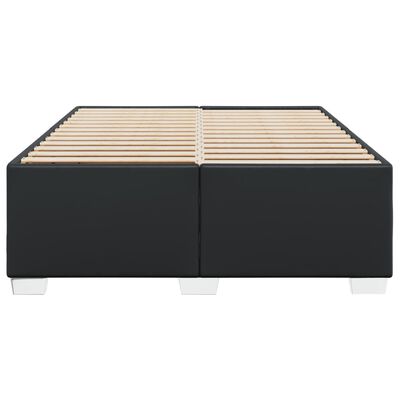 vidaXL Estructura de cama sin colchón cuero sintético negro 160x200 cm