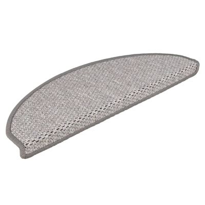 vidaXL Alfombrillas autoadhesivas sisal 15 uds platina 65x21x4 cm