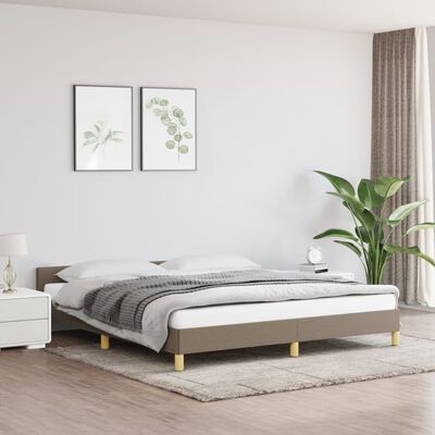 vidaXL Cama sin colchón tela gris taupe 180x200 cm