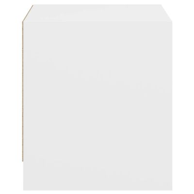 vidaXL Mesitas de noche con puertas de vidrio 2 uds blanco 35x37x42 cm