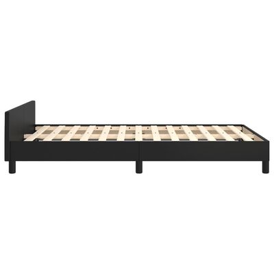 vidaXL Estructura de cama con cabecero cuero sintético negro 120x200cm