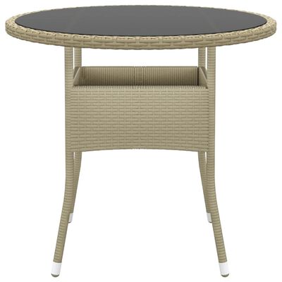 vidaXL Juego de comedor para jardín de 5 piezas ratán sintético beige