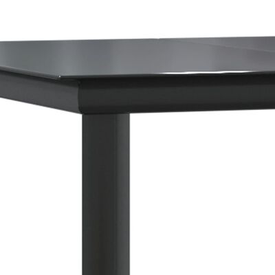 vidaXL Set comedor jardín 3 pzas y cojines ratán sintético negro gris