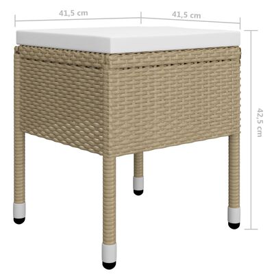 vidaXL Juego de comedor de jardín de 5 piezas beige