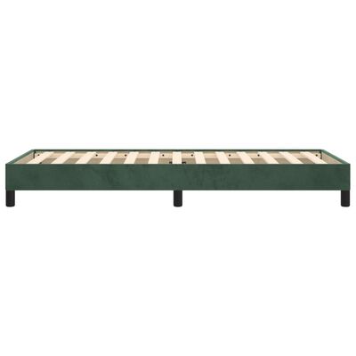 vidaXL Estructura de cama sin colchón terciopelo verde oscuro 90x200cm