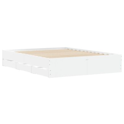 vidaXL Estructura de cama madera de ingeniería blanco 150x200 cm