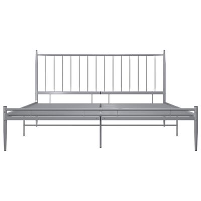 vidaXL Estructura de cama sin colchón metal gris 140x200 cm