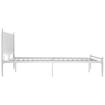 vidaXL Estructura de cama sin colchón metal blanco 180x200 cm