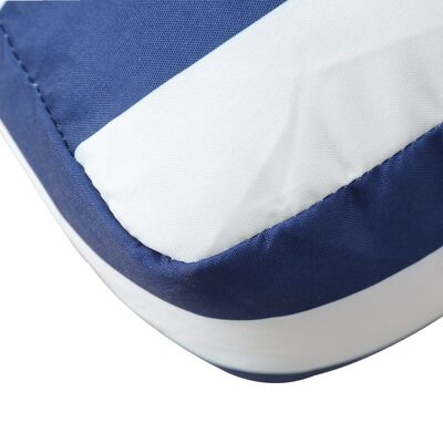 vidaXL Cojín para palés tela Oxford a rayas azul y blanco 58x58x10 cm