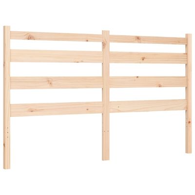 vidaXL Estructura de cama de matrimonio con cabecero madera maciza