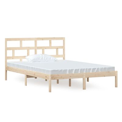 vidaXL Estructura de cama de madera maciza de pino 140x200 cm