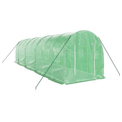 vidaXL Invernadero con estructura de acero verde 16 m² 8x2x2 m