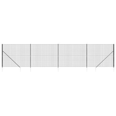 vidaXL Cerca de alambre con pinchos de anclaje gris antracita 1,8x10 m