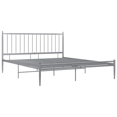 vidaXL Estructura de cama sin colchón metal gris 140x200 cm