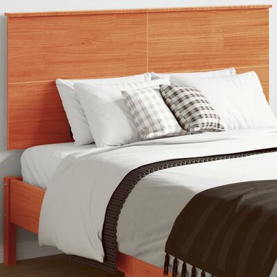 vidaXL Cabecero de cama madera maciza de pino marrón cera 135 cm